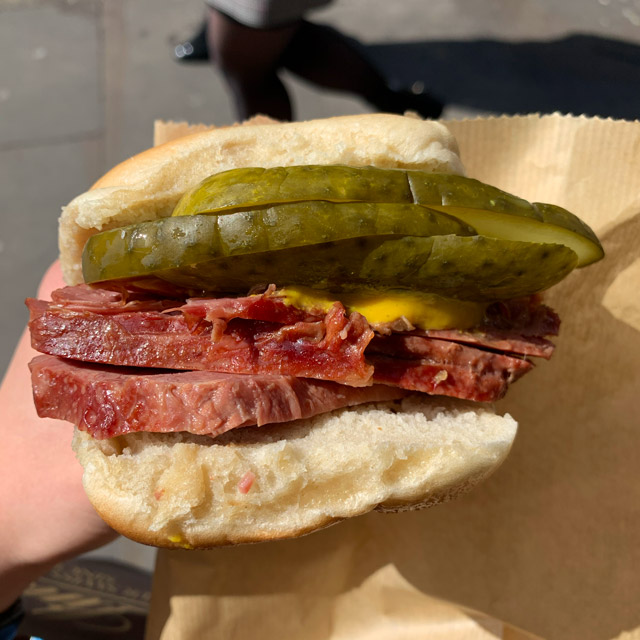 Salt beef bagel from Beigel Bake