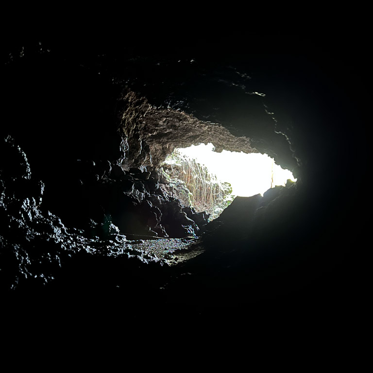 Lava tube cave on the Road to Hana, Maui