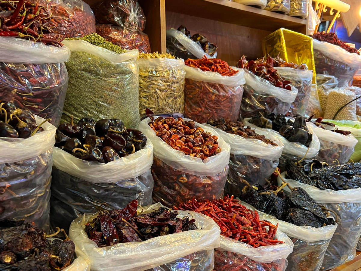 Dried chillis in Mercado de San Juan, Mexico City