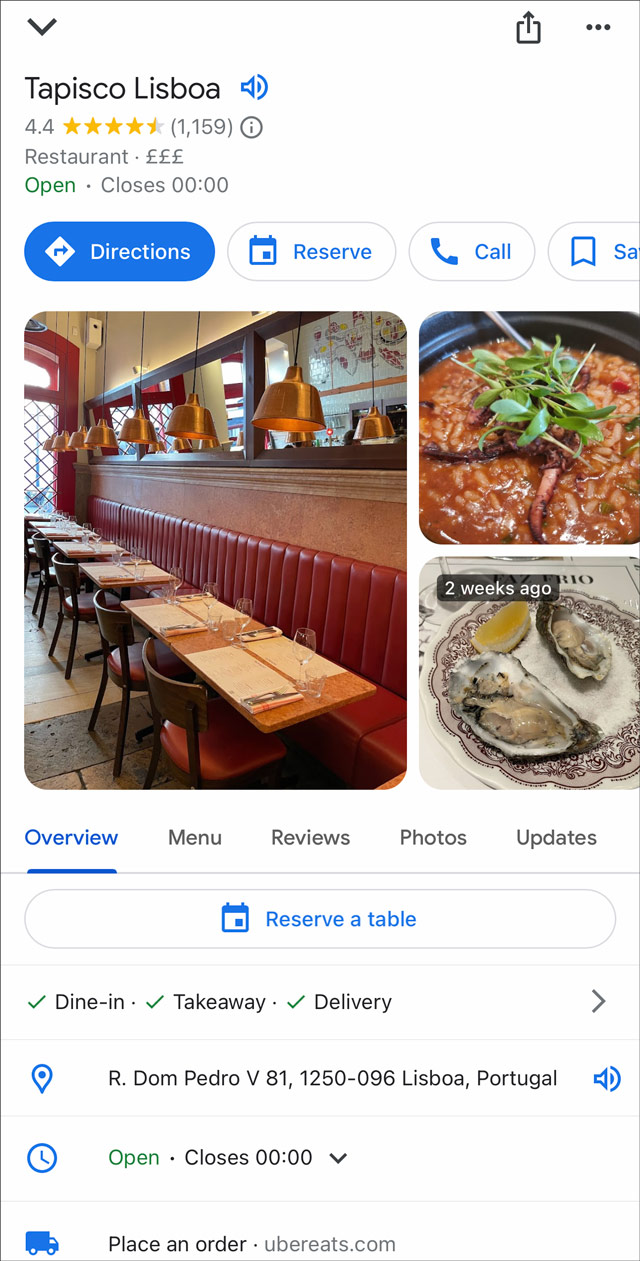 Google business listing