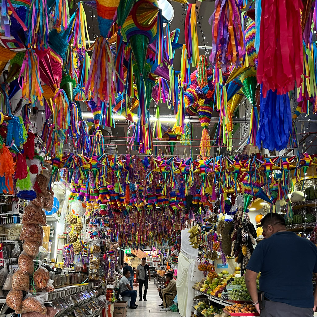 Piñatas at Mercado de Artesanías La Ciudadela, Mexico City