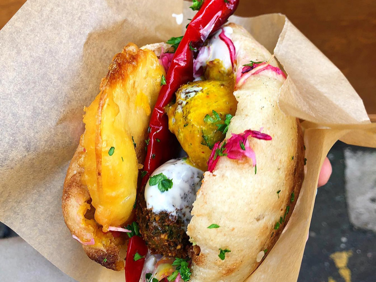 Falafel pita from Pockets