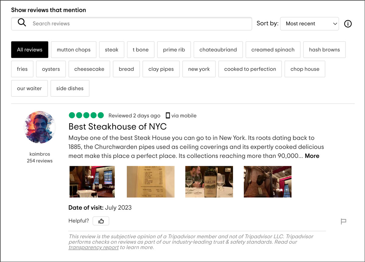 Tripadvisor reviews
