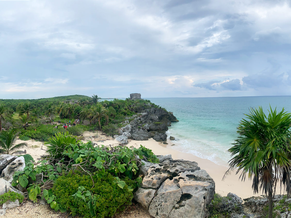Beach and ruins at Tulum