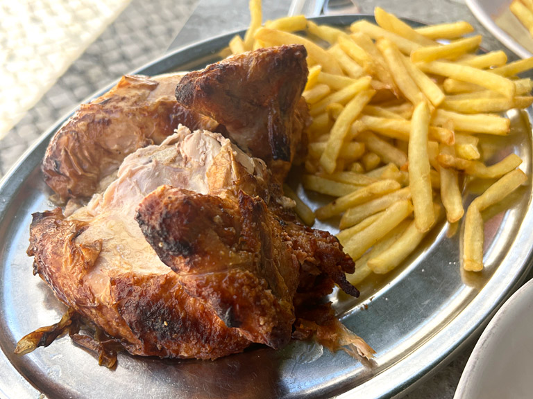Roast chicken from Bonjardim, Lisbon