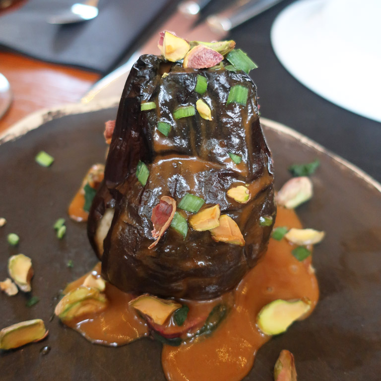 Miso caramel eggplant from Clube de Journalistas, Lisbon