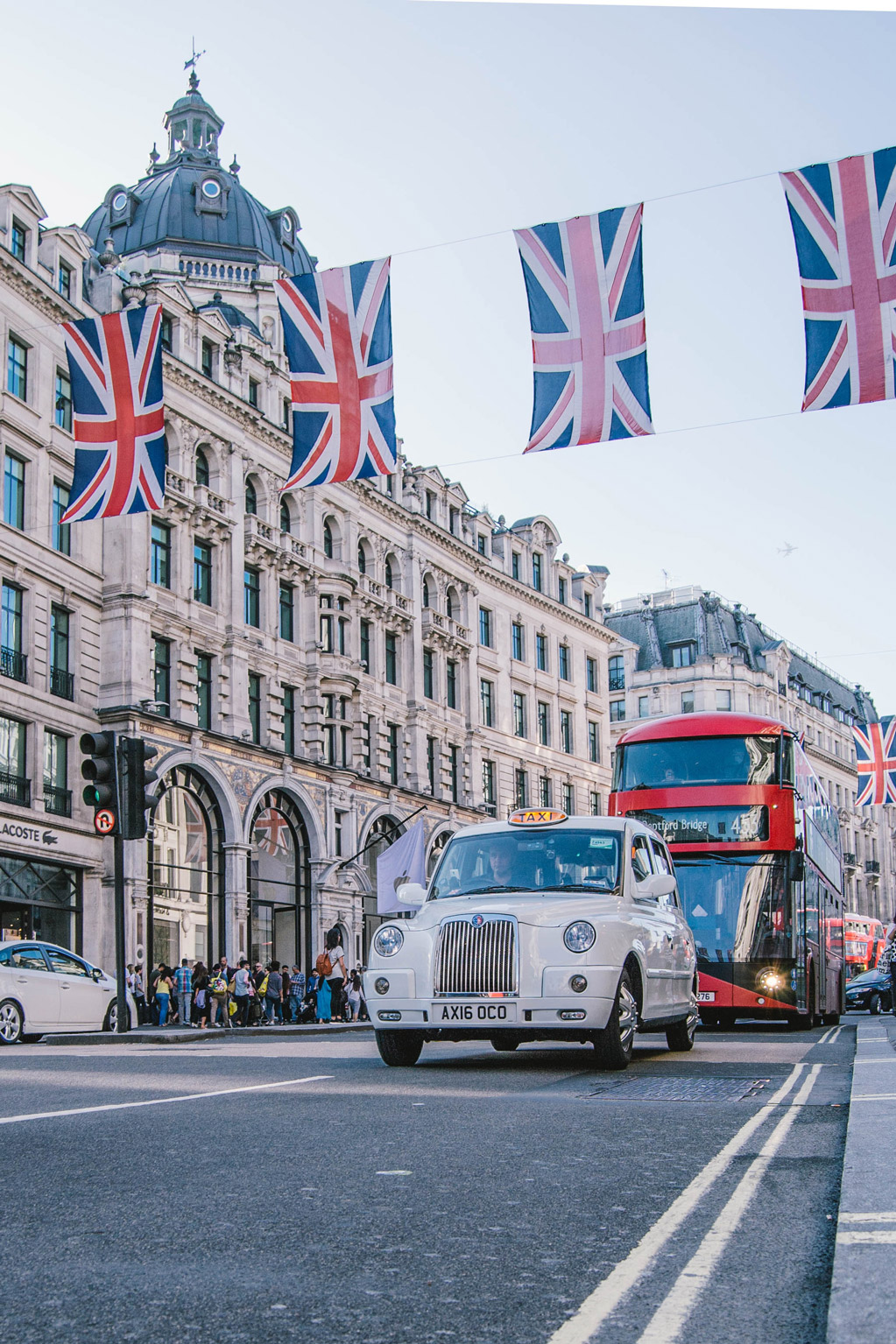 Taxi and London Bus on Regent Street
