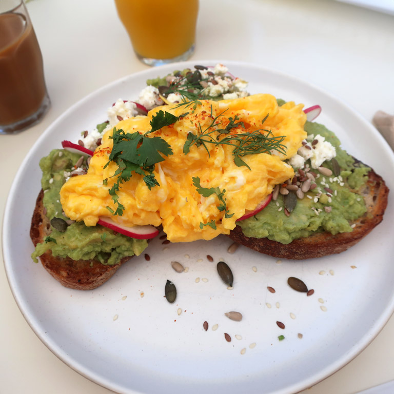 Avocado toast from The Mill, Lisbon