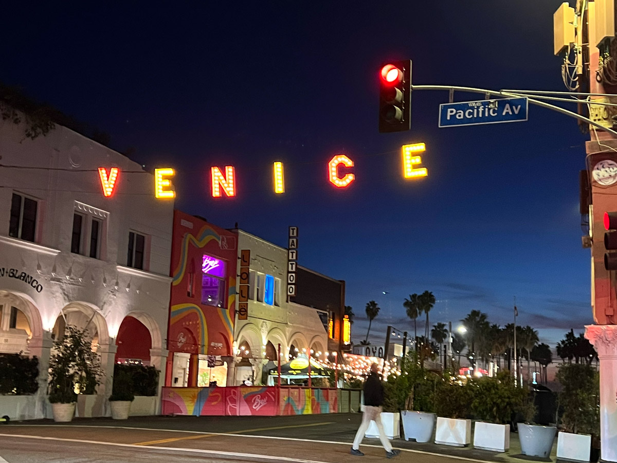 Venice light up letters, Venice beach