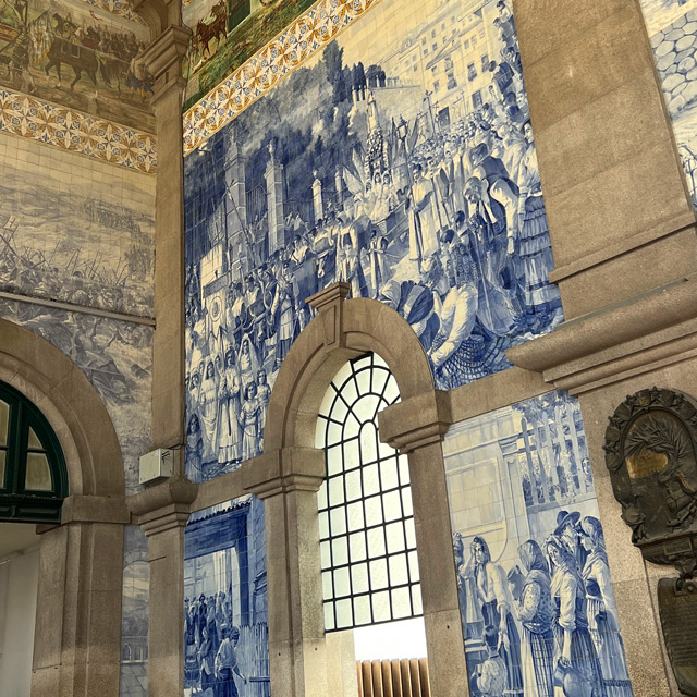 Azulejo Tiles in Sao Bento Station, Porto